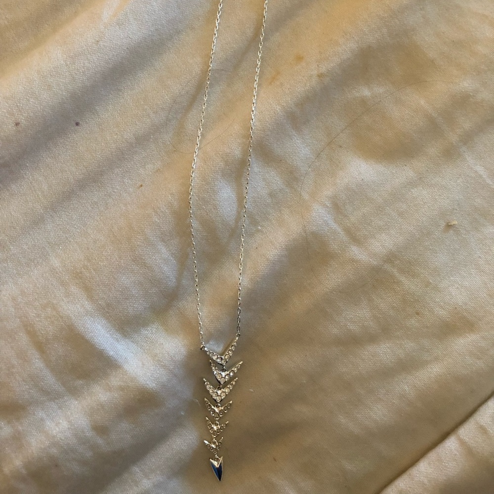 Stella & Dot Pave Silver Necklace